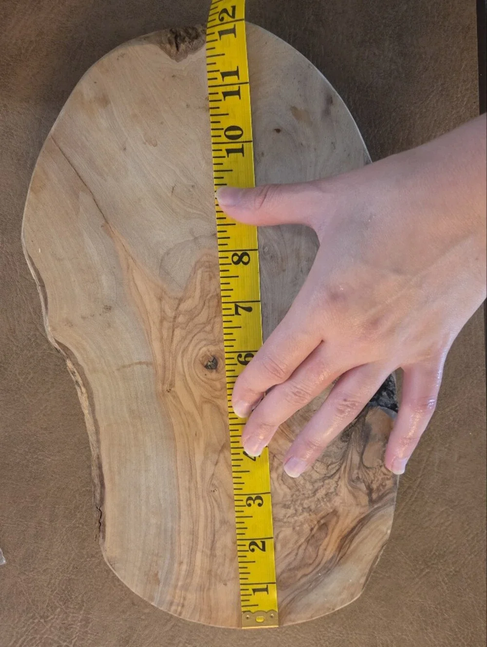 Live Edge Olive Wood Serving Board/Platter - Approx. 12